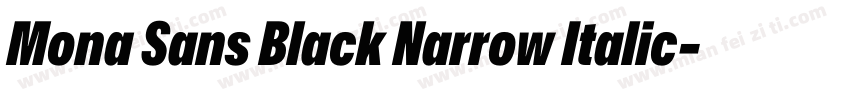 Mona Sans Black Narrow Italic字体转换